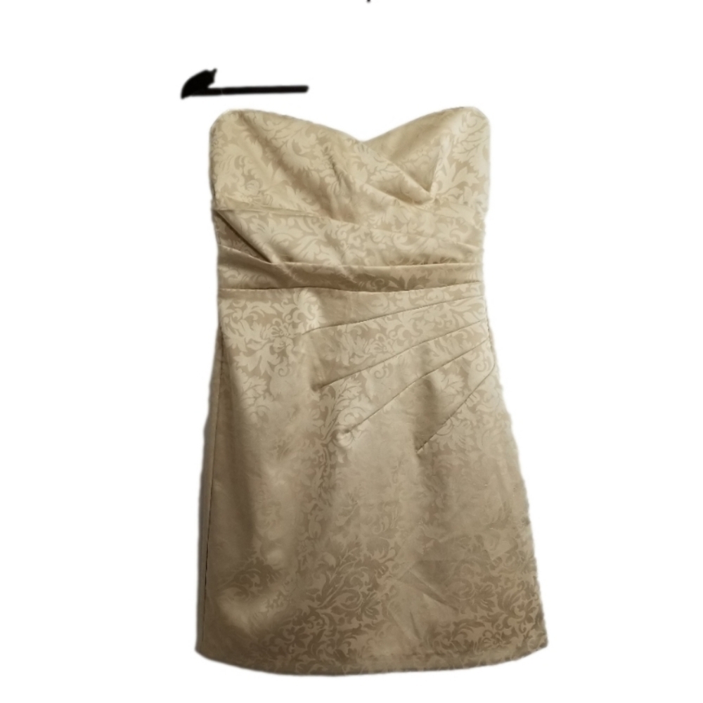 Mystic Strapless Cream Medium Dress